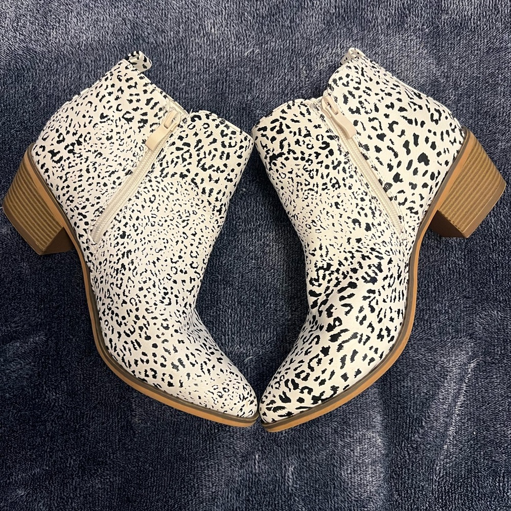 LEOPARD PRINT SHORT BOOT HEALS - Picture 4 of 6